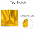 60mm x 60mm  Gold Matt 3 Side Seal Pouches (100 per pack)