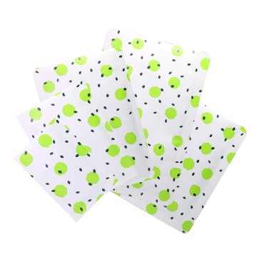 [SAMPLE] 120mm x 180mm Green Dot Printed 3 Side Seal Bags