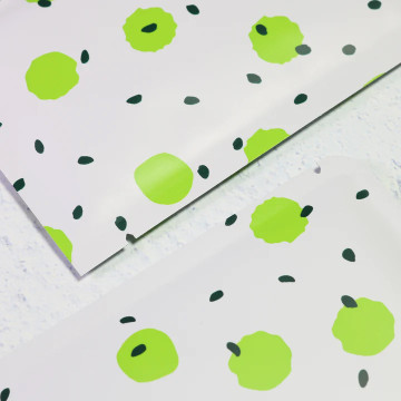 120mm x 180mm Green Dot Printed 3 Side Seal Bags (100 per pack)
