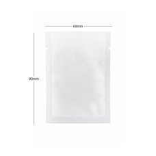 60mm x 80mm  White Matt 3 Side Seal Pouches (100 per pack)