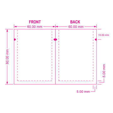 60mm x 80mm  White Matt 3 Side Seal Pouches (100 per pack)