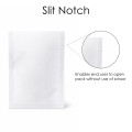 60mm x 80mm  White Matt 3 Side Seal Pouches With Slit Notch (100 per pack)