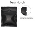 15g 3 Side Seal Black Matt Pouches 80mm x 100mm  (100 per pack)