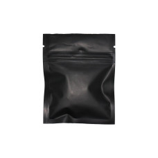 15g 3 Side Seal Black Matt Pouches 80mm x 100mm  (100 per pack)