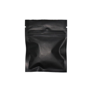 15g 3 Side Seal Black Matt Pouches 80mm x 100mm  (100 per pack)
