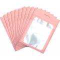 100mm x 180mm Pink Matt Full Window 3 Side Seal Bags