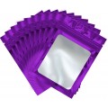 [SAMPLE] 120mm x 195mm Purple Matt Full Window 3 Side Seal Bags