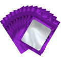 160mm x 240mm Purple Matt Full Window 3 Side Seal Bags (100 per pack)