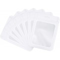 [SAMPLE] 70mm x 100mm White Matt Full Window 3 Side Seal Bags