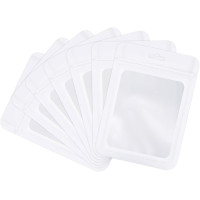 100mm x 180mm White Matt Full Window 3 Side Seal Bags (100 per pack)