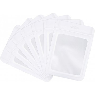 [SAMPLE] 80mm x 130mm White Matt Full Window 3 Side Seal Bags