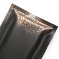 100mm x 150mm Black with Gold Palm Leaf Matt 3 Side Seal Bags