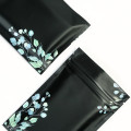 80mm x 120mm Black with Green/Blue Flower Matt 3 Side Seal Bags (100 per pack)