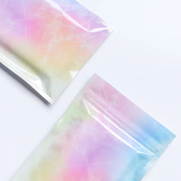 80mm x 120mm Mix Colour Tie Dye Shiny 3 Side Seal Bags (100 per pack)