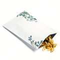 70mm x 100mm White with Green/Blue Flower Matt 3 Side Seal Bags (100 per pack)