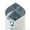 70mm x 100mm White with Green/Blue Flower Matt 3 Side Seal Bags (100 per pack)