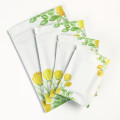 120mm x 180mm White with Yellow Flowers Matt 3 Side Seal Bags (100 per pack)