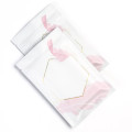 70mm x 100mm White with Pink Feather Matt 3 Side Seal Bags (100 per pack)