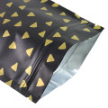 110mm x 150mm Black Gold with Triangles Matt 3 Side Seal (100 per pack)