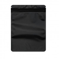 70mm x 100mm Black Matt Resealable 3 Side Seal Bags 