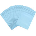 70mm x 100mm Blue Matt Resealable 3 Side Seal Bags  (100 per pack)