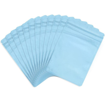 70mm x 100mm Blue Matt Resealable 3 Side Seal Bags  (100 per pack)