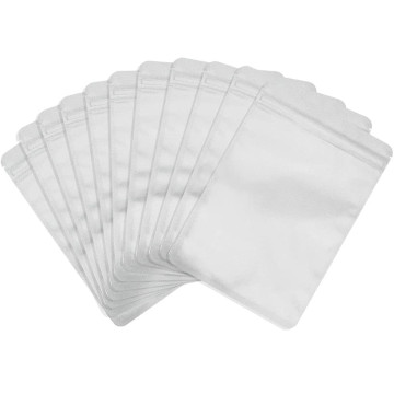 70mm x 100mm White Matt Resealable 3 Side Seal Bags  (100 per pack)