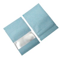 130mm x 180mm Blue Matt Maple Leaf Window 3 Side Seal Bags (100 per pack)