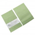 100mm x 150mm Green Matt Maple Leaf Window 3 Side Seal Bags