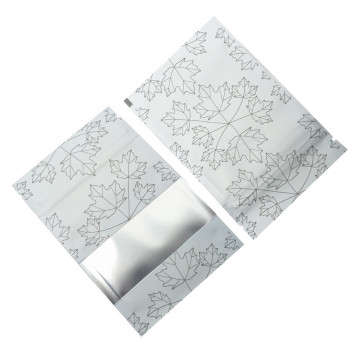 100mm x 150mm White Matt Maple Leaf Window 3 Side Seal Bags (100 per pack)