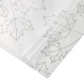 70mm x 100mm White Matt Maple Leaf Window 3 Side Seal Bags