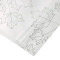 130mm x 180mm White Matt Maple Leaf Window 3 Side Seal Bags (100 per pack)