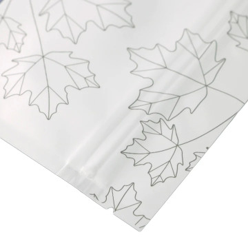 100mm x 150mm White Matt Maple Leaf Window 3 Side Seal Bags (100 per pack)