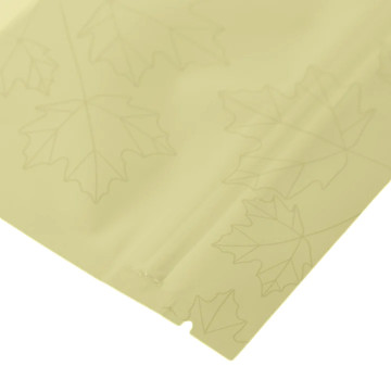 [SAMPLE] 70mm x 100mm Yellow Matt Maple Leaf Window 3 Side Seal Bags