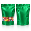 250g Window Green Matt Stand Up Pouch/Bag with Zip Lock [SP4] (100 per pack)