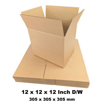 305x305x305mm Double Wall Cardboard Boxes 12x12x12Inch (20 per pack)