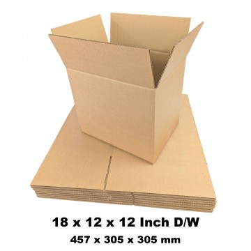 457x305x305mm Double Wall Cardboard Boxes 18x12x12Inch (20 per pack)