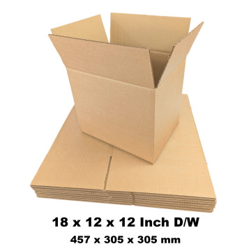 457x305x305mm Double Wall Cardboard Boxes 18x12x12Inch