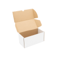 150x60x60mm White Die-Cut Small Parcel Cardboard Boxes 6x2.5x2.5Inch (100 per pack)