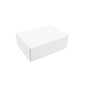 300x240x100mm White Die-Cut Small Parcel Cardboard Boxes 12x9.5x4Inch (100 per pack)