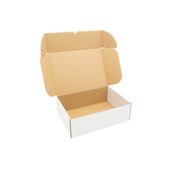 12"x9"x4" White Small Parcel Cardboard Boxes