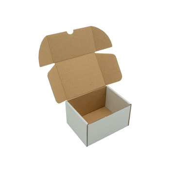 140x130x50mm White Die-Cut Small Parcel Cardboard Boxes 5.5x5x2Inch (100 per pack)