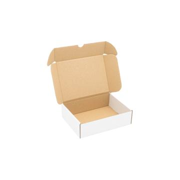 200x120x50mm White Die-Cut Small Parcel Cardboard Boxes 8x4.75x2Inch (100 per pack)