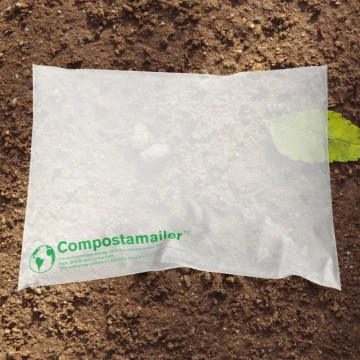 Compostable White Mailing Bags 10 x 14 Inches 255X355mm - 40 Microns (100 per pack)