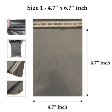 Grey Mailing Bags 4.7 x 6.7 Inches - 55 Microns (100 per pack)