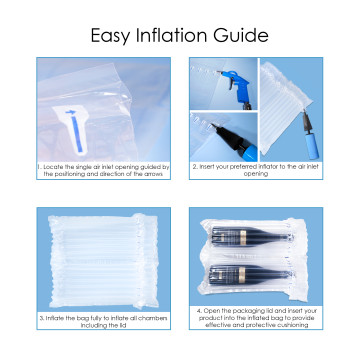 Inflatable Double Bottle Packaging Bags  (100 per pack)