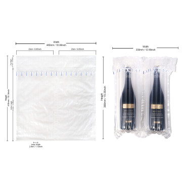 Inflatable Double Bottle Packaging Bags  (100 per pack)