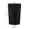 100g  Recyclable Black Matt With Valve Stand Up Pouch/Bag With Zip Lock [SP9] (100 per pack)