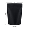 160x230mm Recyclable Black Matt With Valve Stand Up Pouch/Bag With Zip Lock (100 per pack)