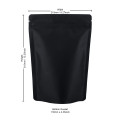 210x310mm Recyclable Black Matt With Valve Stand Up Pouch/Bag With Zip Lock (100 per pack)